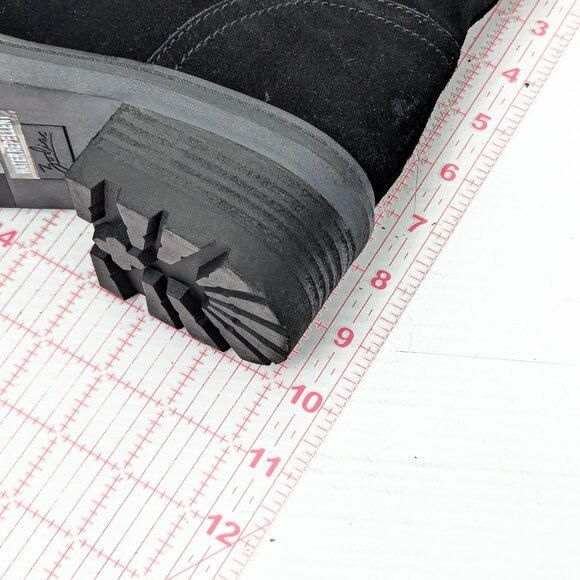 Zodiac Wmn Canyon Water Repellent Faux Fur Black Distressed Suede Boots size 8.5 - Picture 6 of 8